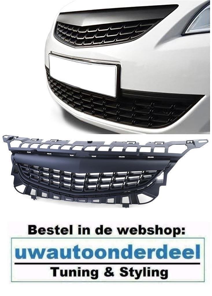 Embleemloze Sport Grill Mat Zwart Voor Opel Astra J 5 Deurs, Verzenden