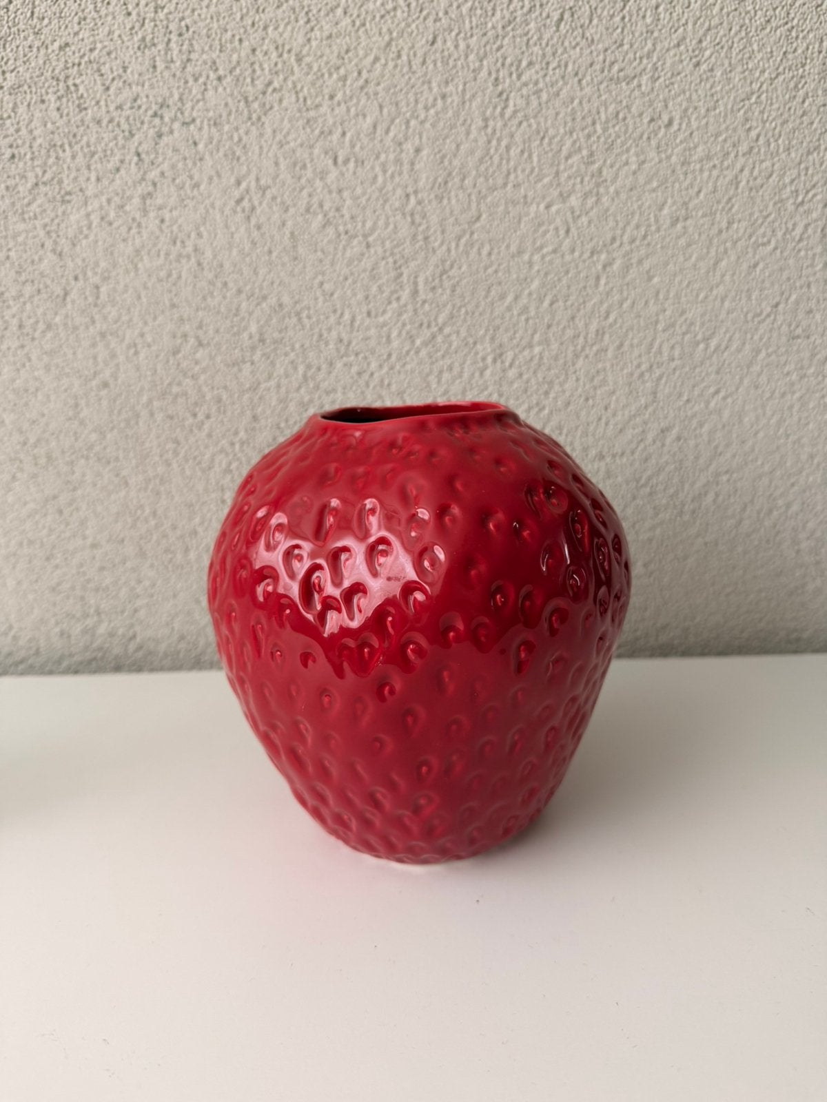 Aardbei vaas, Overige kleuren, Ophalen of Verzenden, Minder dan 50 cm, Glas