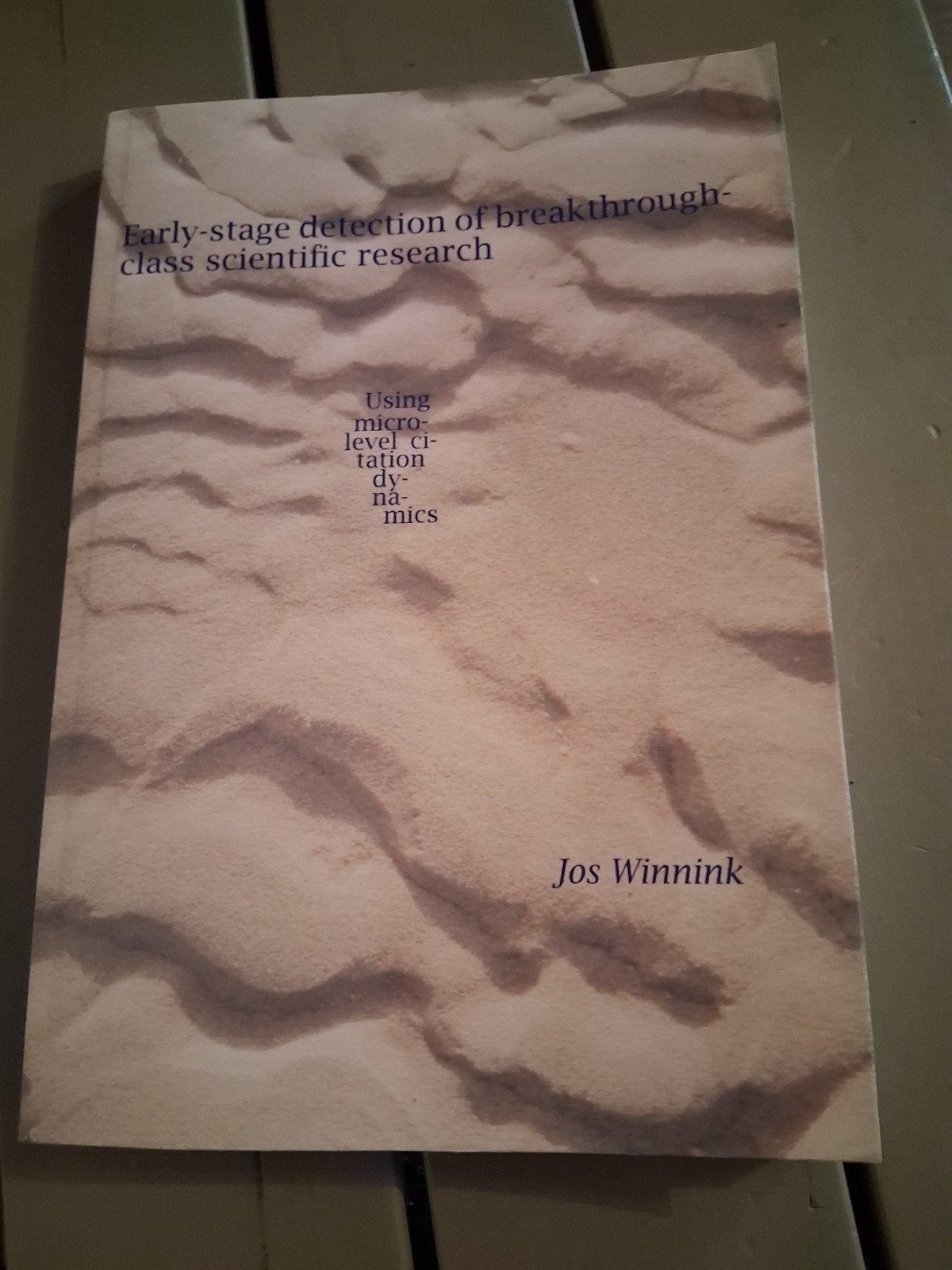 Early-stage detection of breakthroughclass scientific resear, Ophalen of Verzenden, Zo goed als nieuw, Jos Winnink, Overige wetenschappen
