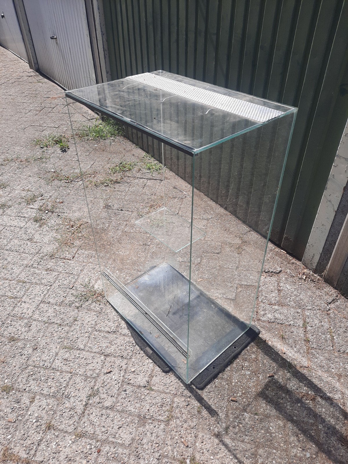 Glazen terrarium, Dieren en Toebehoren, Knaagdieren en Konijnen | Hokken en Kooien, Ophalen, Gebruikt, Overige typen, Minder dan 75 cm