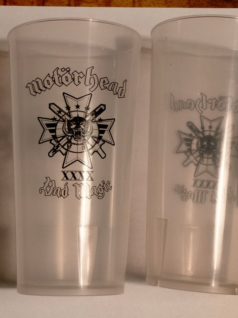 Motorhead Bad Magic XXXX plastic beker muziek band metal, Ophalen of Verzenden, Gebruikt, Gebruiksvoorwerp