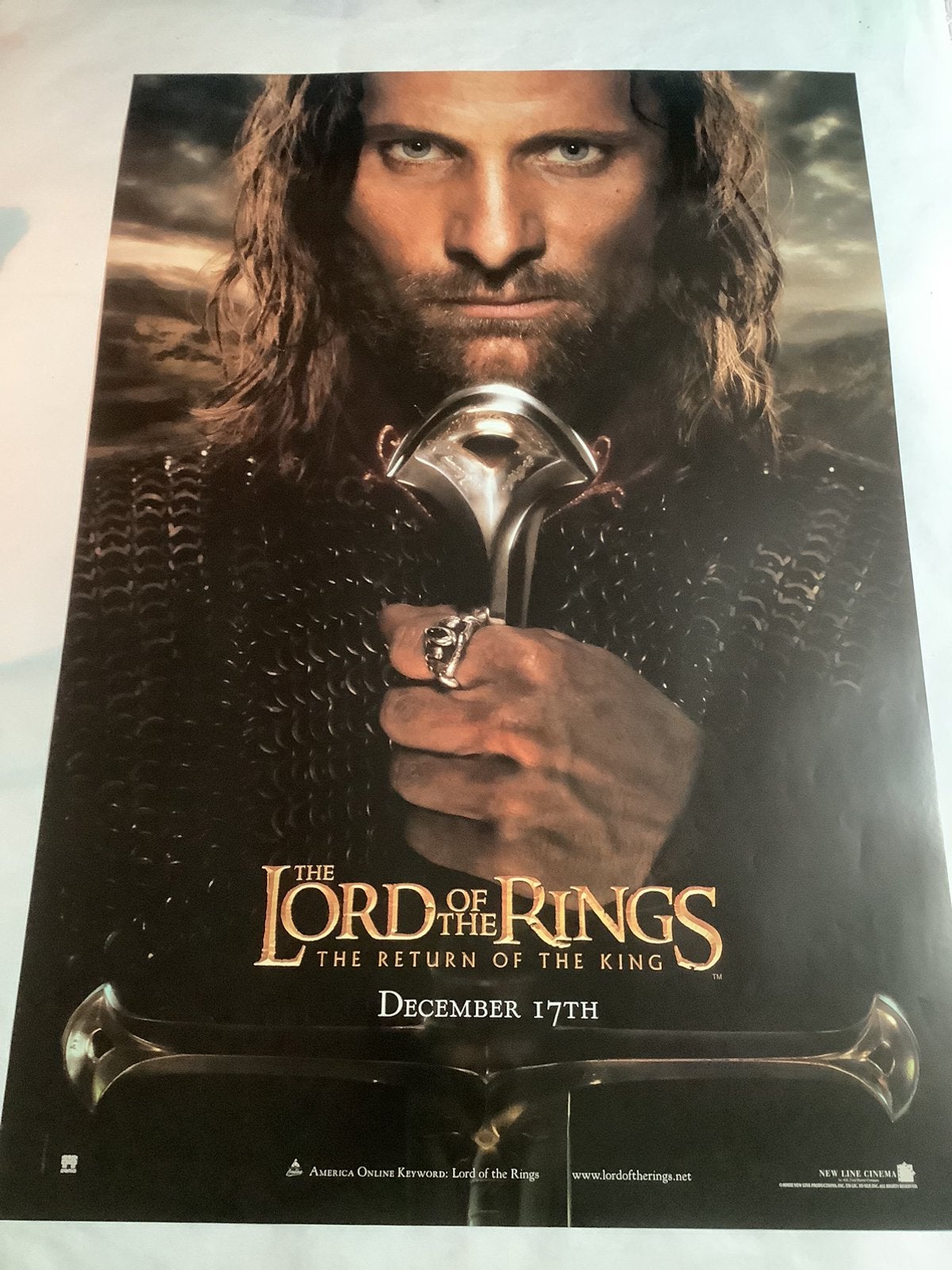 LORD OF THE RINGS  filmposter  70-100 cm, Ophalen of Verzenden, Nieuw, Replica