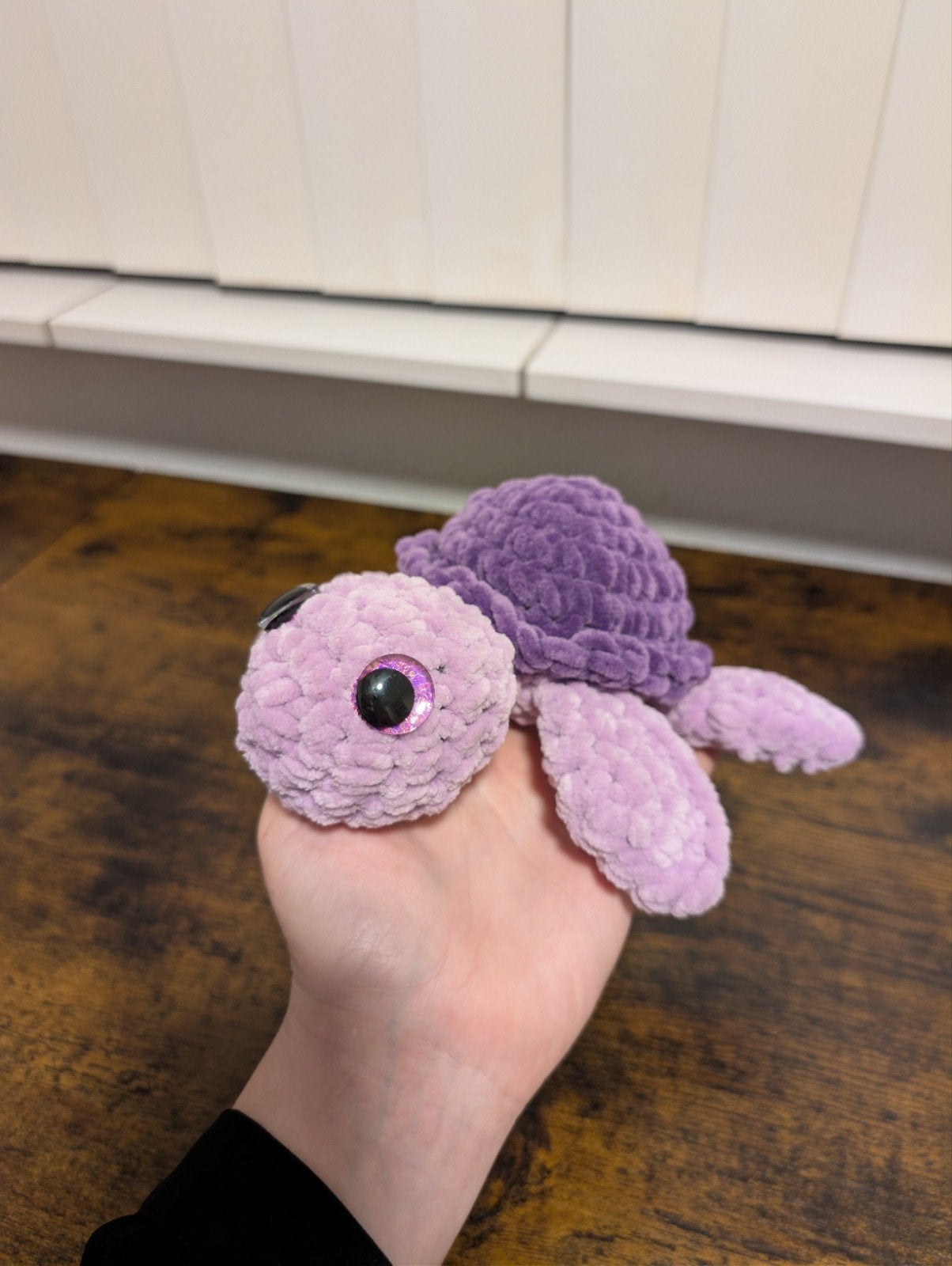 Handgemaakte Schildpad Knuffel - Paars/Lila - 15cm, Ophalen of Verzenden