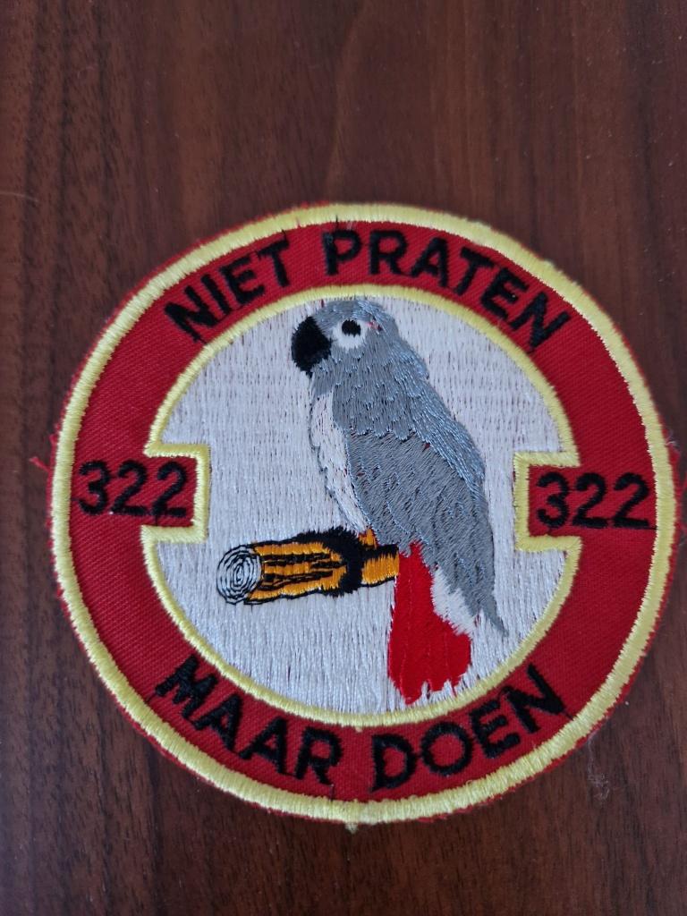F-16 322 squadron patch badge klu rnlaf, Verzamelen, Ophalen, Luchtmacht, Nederland, Embleem of Badge