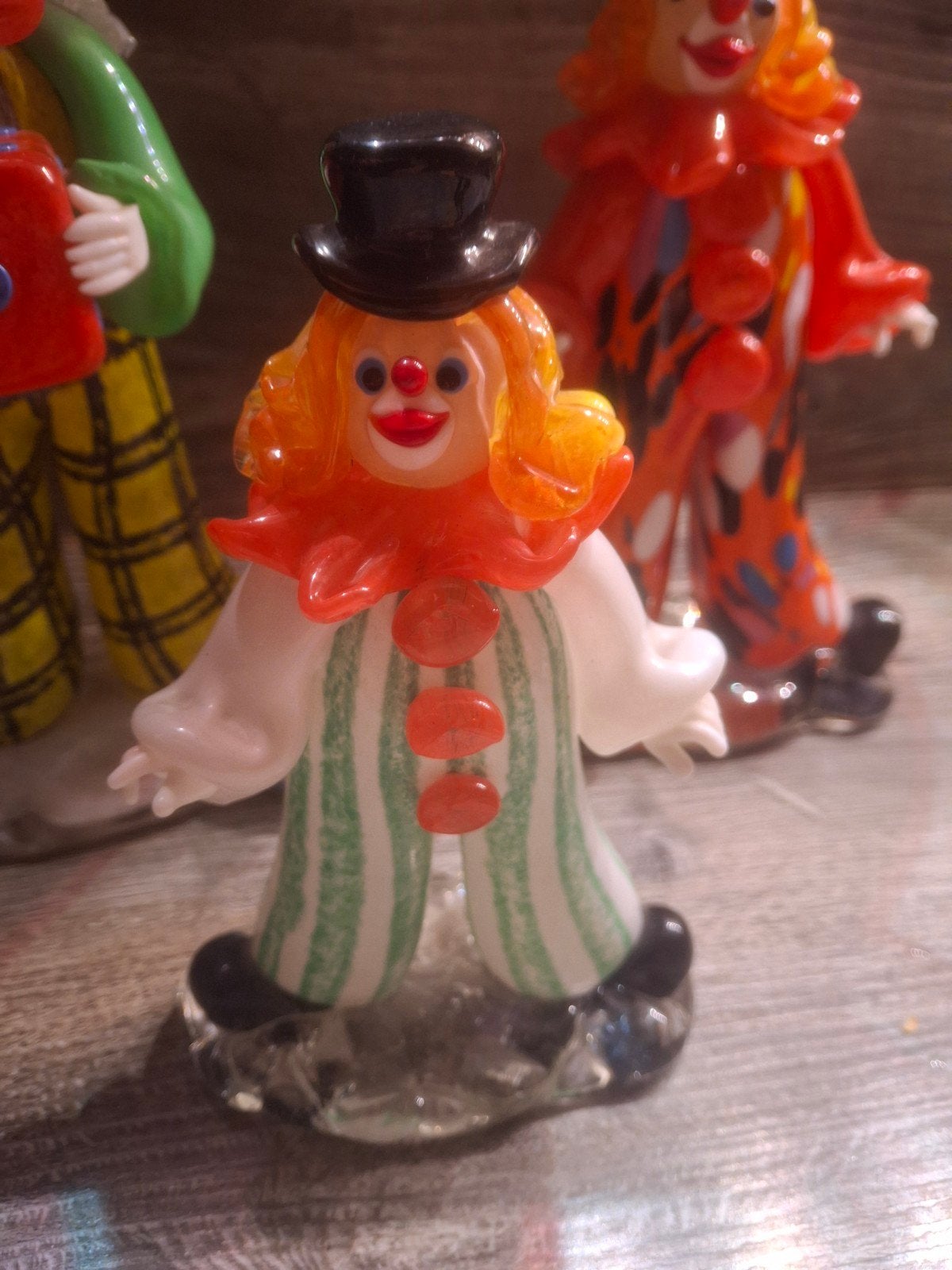 Vintage Handgemaakte Glazen Clown Beeldjes - ZBS Tsjechië, Ophalen