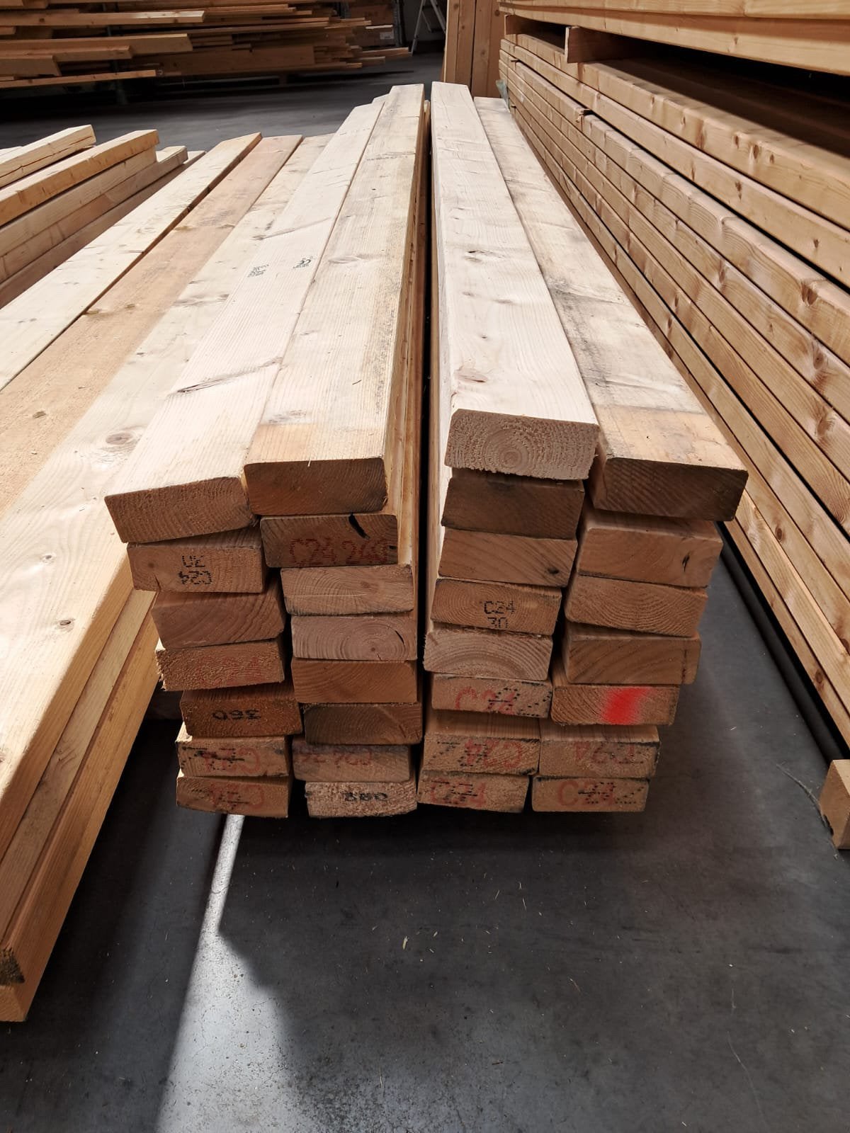 Partijtje vuren 5x10 glad, Tuin en Terras, Ophalen, Zo goed als nieuw, 250 cm of meer, Palen