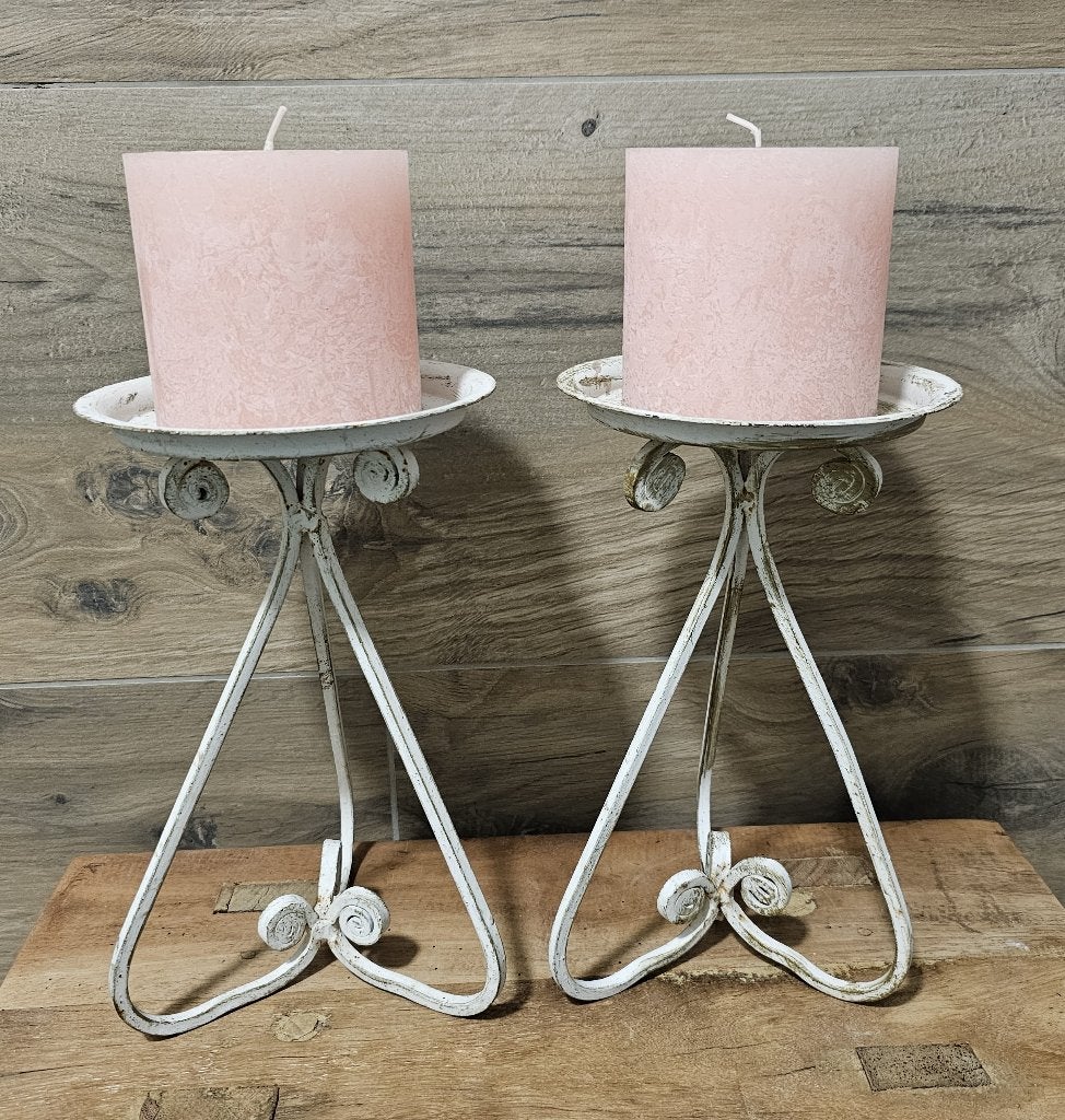 2 OUDE BROCANTE KAARSENSTANDAARDS, Antiek en Kunst, Ophalen of Verzenden