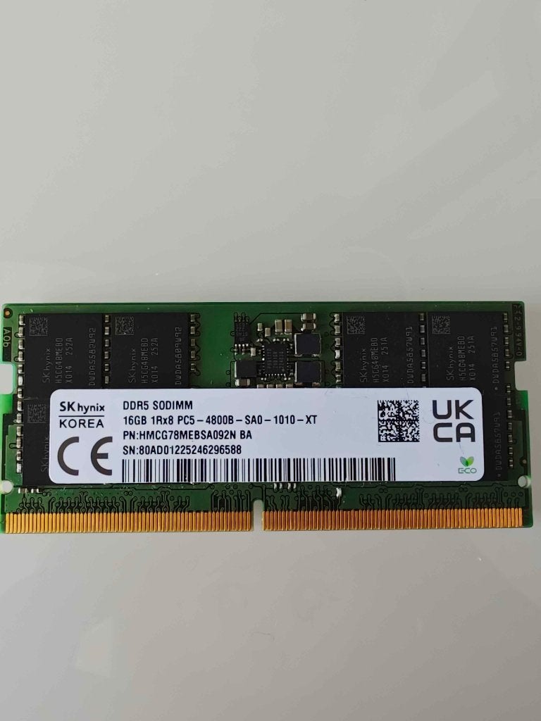 SKhynix HMCG78MEBSA092N 16GB DDR5 4800 SODIMM, Refurbished, Ophalen of Verzenden, DDR5, Laptop