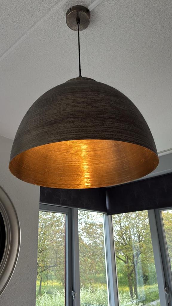 Grote hanglamp voor eettafel - Industrieel design, Ophalen, Zo goed als nieuw, Metaal, 75 cm of meer