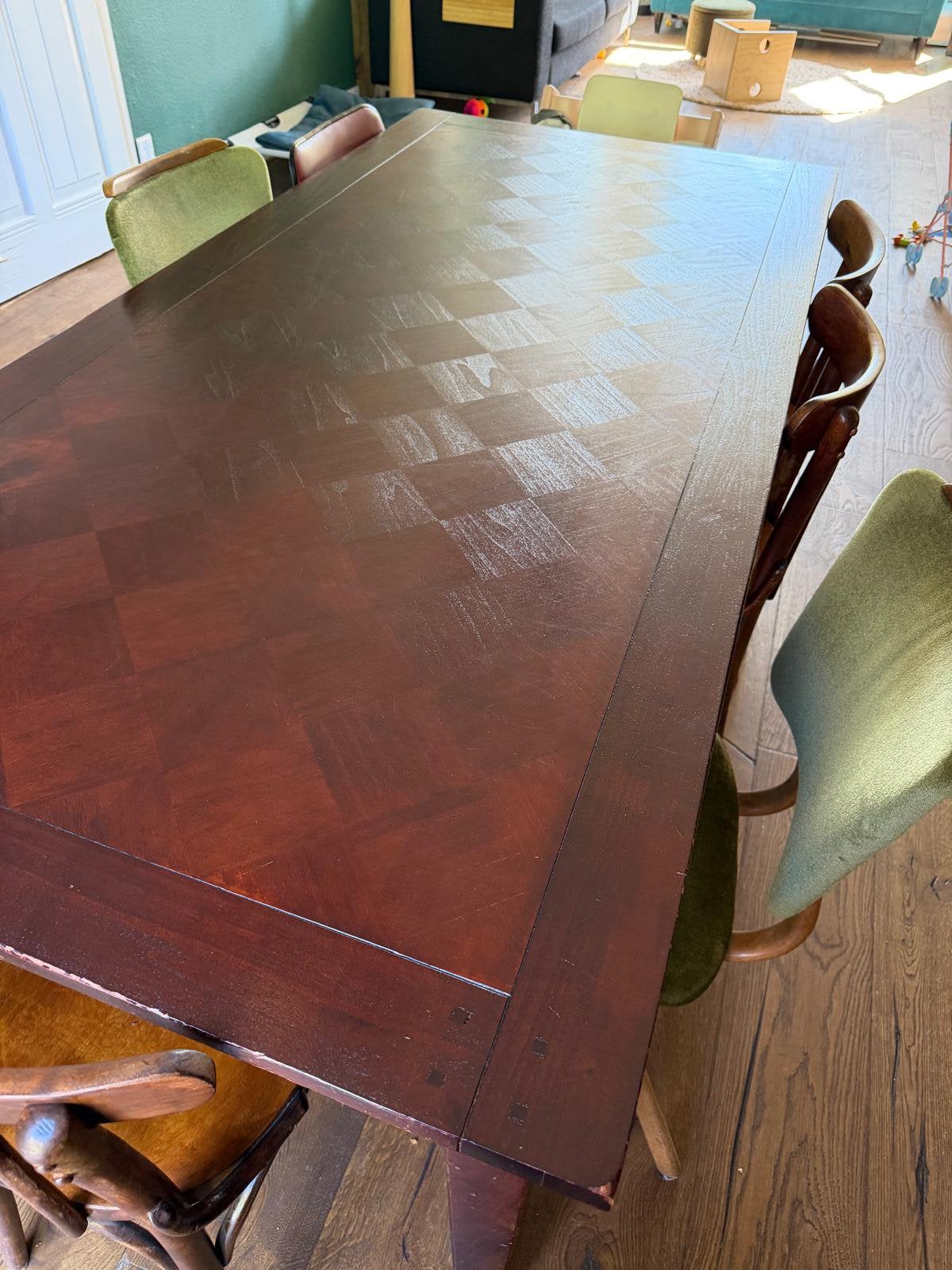Zeer mooie eettafel, Ophalen, Gebruikt, 200 cm of meer, 50 tot 100 cm