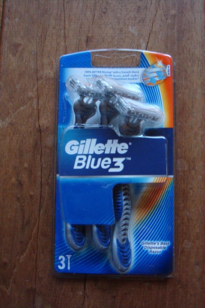 Gilette blue 3 scheermesjes mesjes 3 stuks NIEUW €2,95, Ophalen of Verzenden, Nieuw, Gehele gezicht, Verzorging