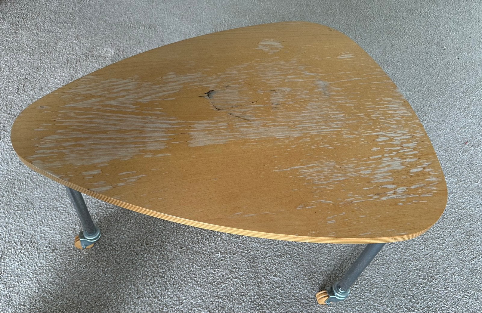 `Bijzet tafel ei vormig op wielen, Ophalen, Gebruikt, 50 tot 100 cm, 50 tot 100 cm