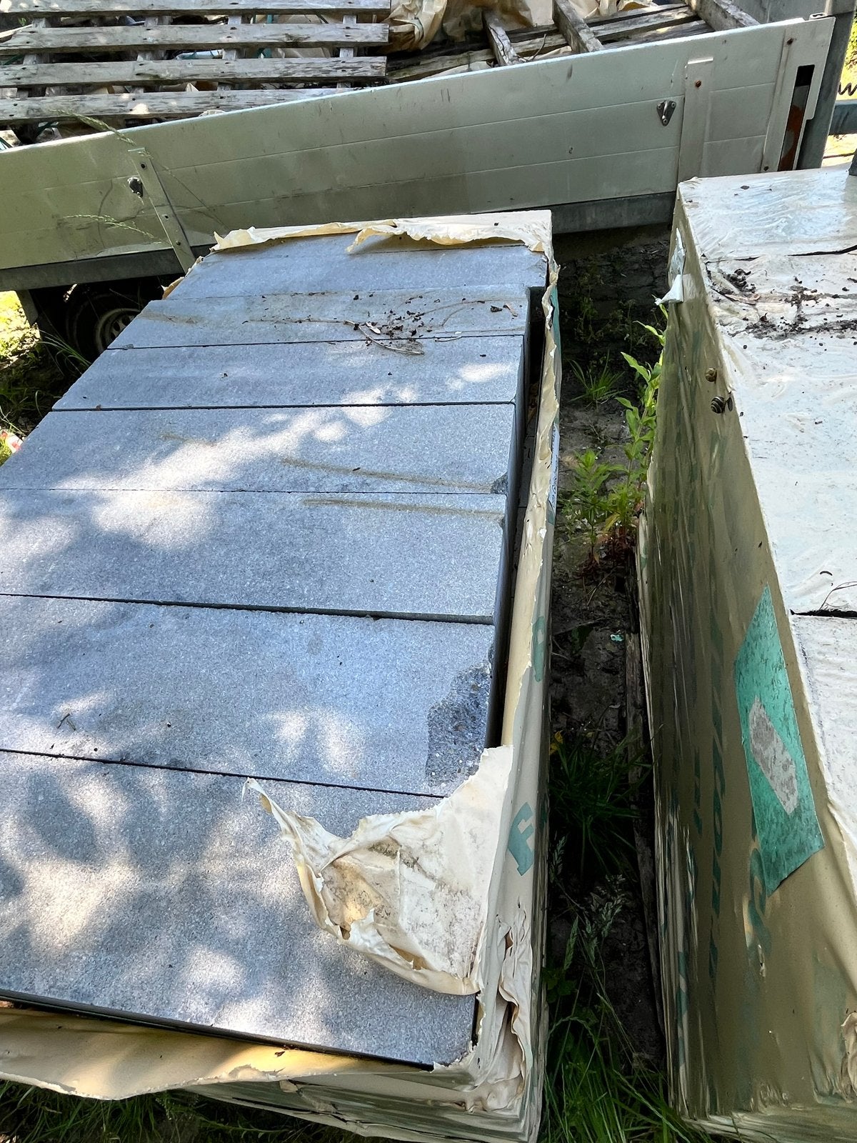 122 Stapelblokken 14x14x56 cm Grijs/Zwart - Nieuw, Tuin en Terras, Tegels en Klinkers, Ophalen, Overige typen, Nieuw, Minder dan 5 m²