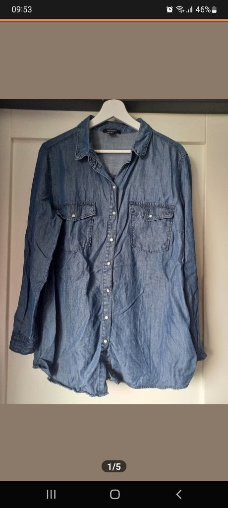 Esmara - Denim blouse, mt. 46 (XL)!, Blauw, Maat 46/48 (XL) of groter, Zo goed als nieuw, Esmara