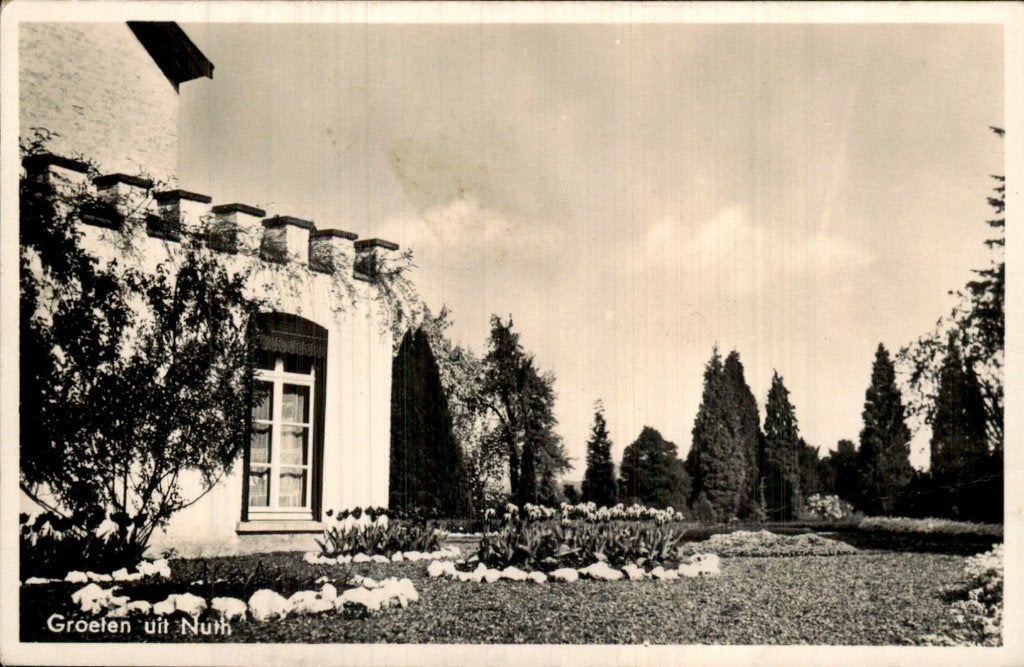 Nuth - Huis - Voorgevel en tuin, Ophalen of Verzenden, 1920 tot 1940, Gelopen, Limburg