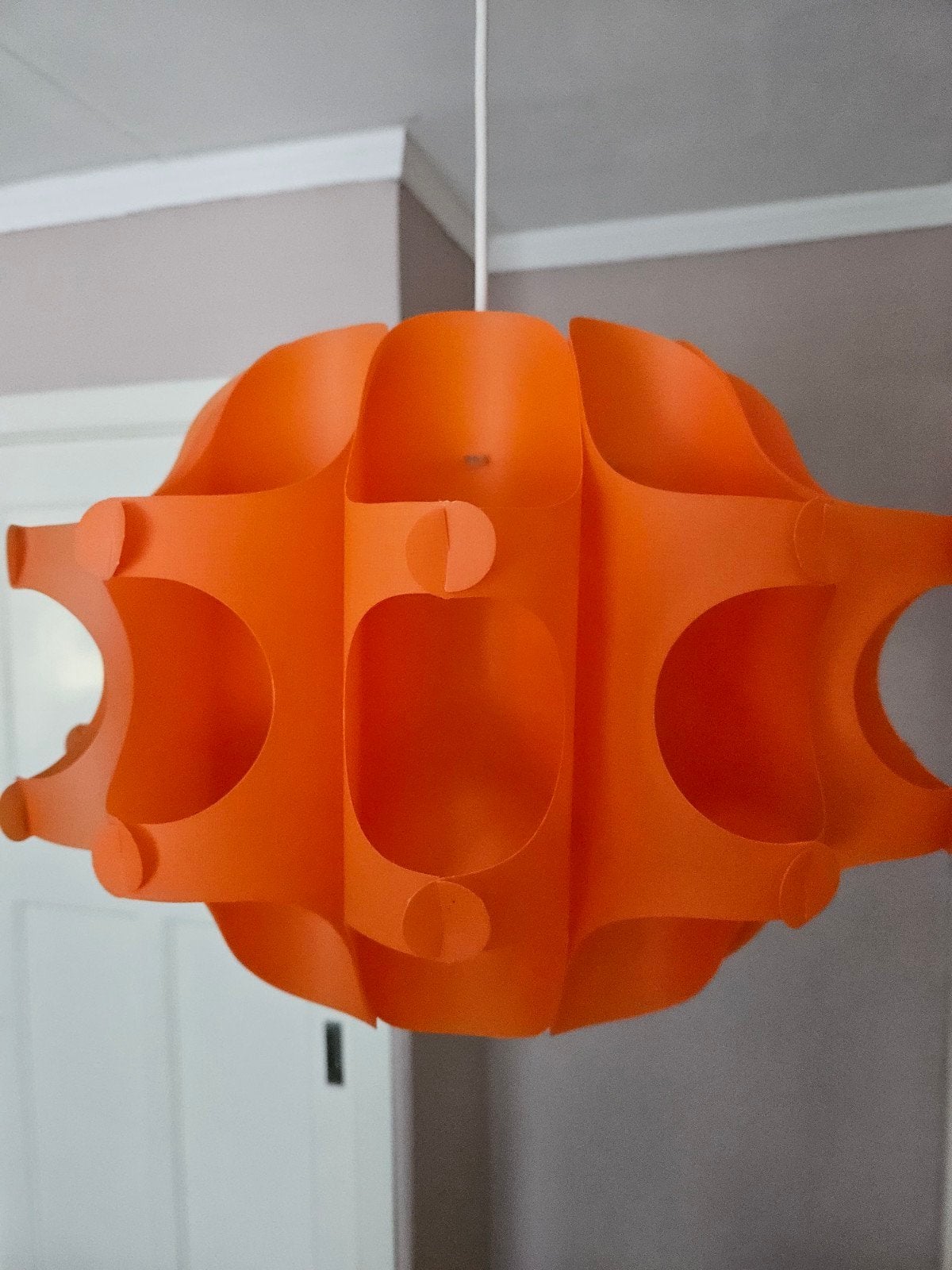 Vintage Space Age oranje Zicoli hanglamp, .., Gebruikt, Zicoli, Vintage design space age mid century