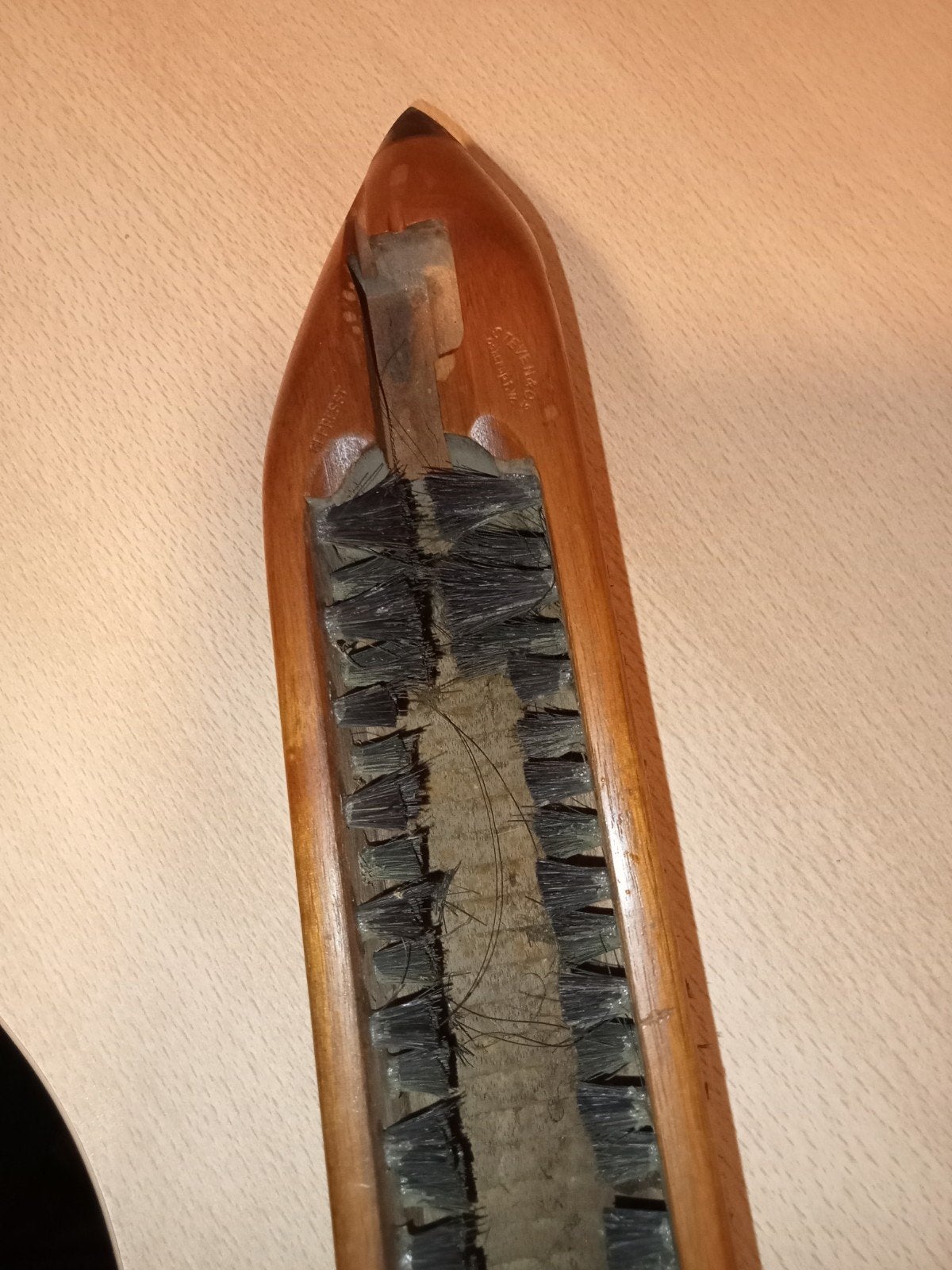 Grote antieke/ vintage houten garen spoel,  met borstels, Ophalen of Verzenden