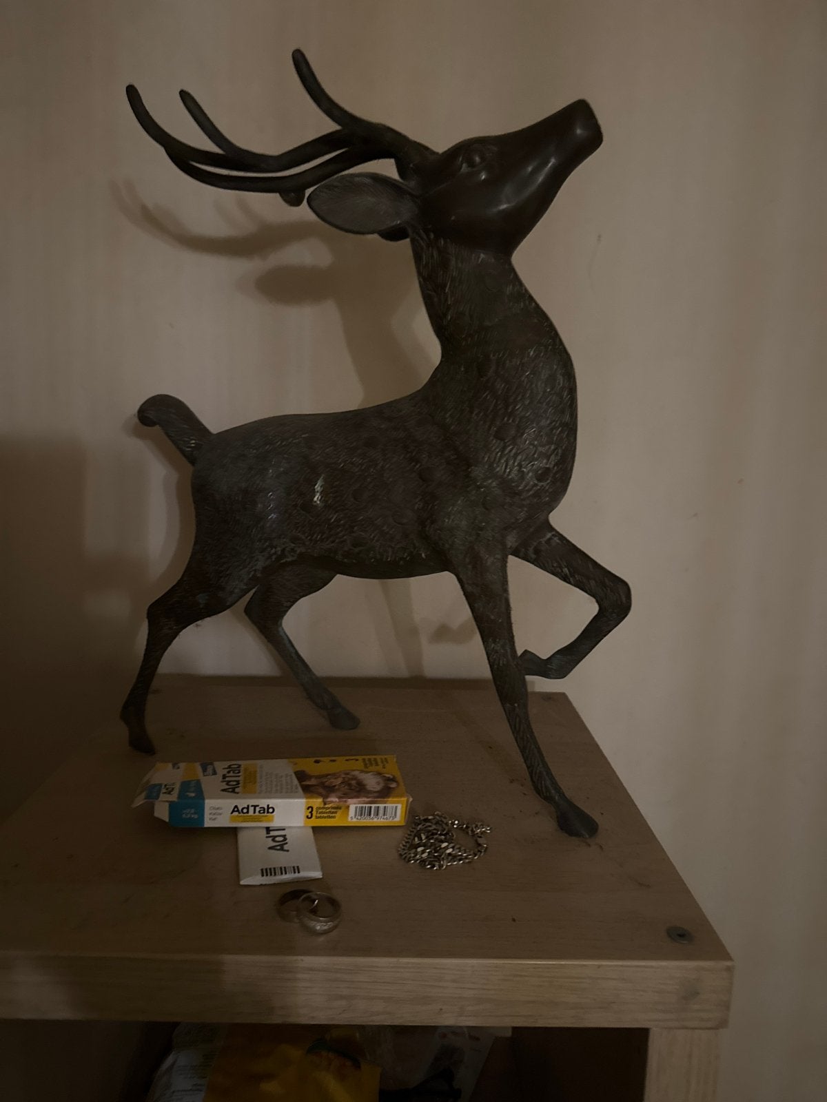 Decoratief hert beeld - Bronskleurig, Ophalen