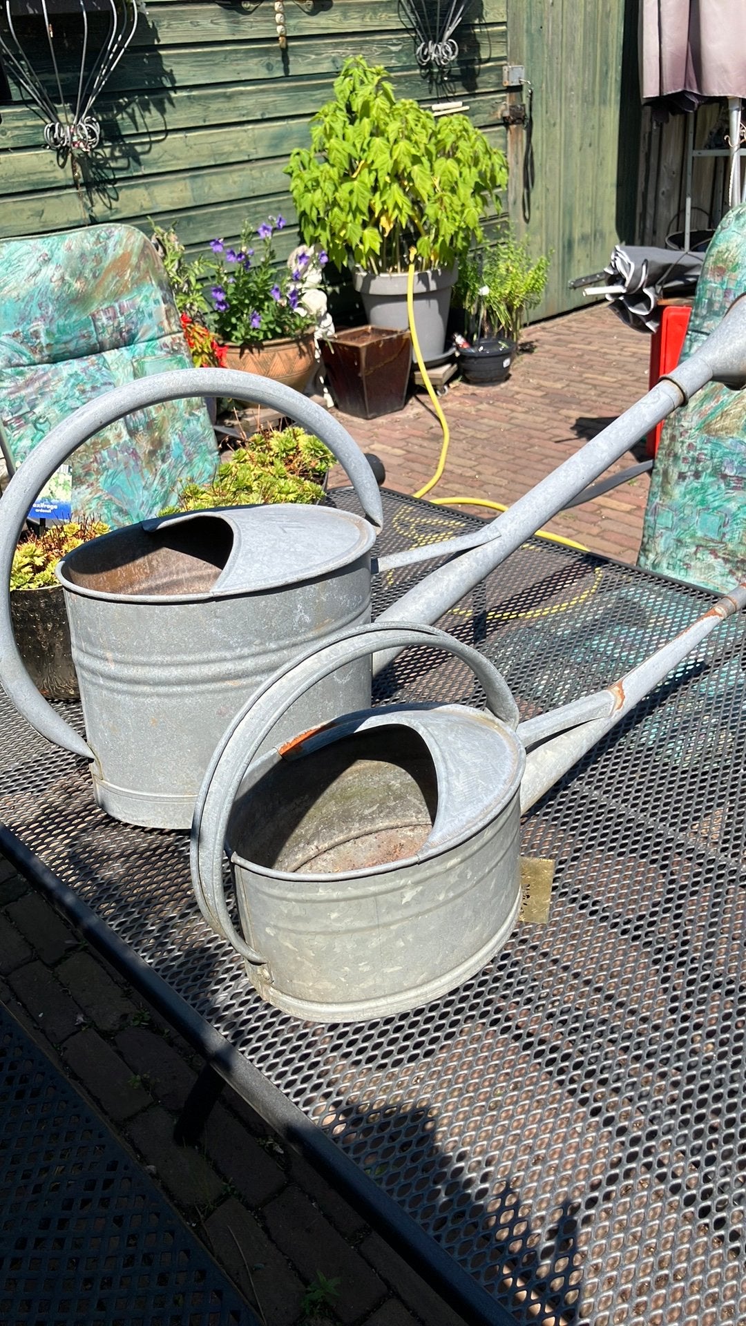 Zinken gieters, Tuin en Terras, Gieters, Ophalen, Gebruikt, Overige materialen