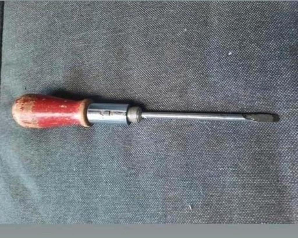 oude geen pomp ratel schroevendraaier schroder w germany, Antiek en Kunst, Ophalen of Verzenden