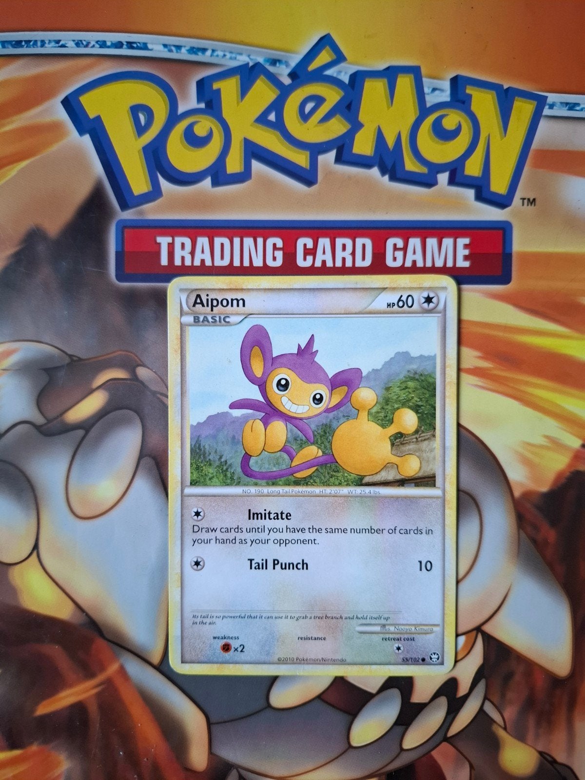 Aipom 55/102 Heartgold&Soulsilver Triumphant pokemon kaart, Hobby en Vrije tijd, Verzamelkaartspellen | Pokémon, Ophalen of Verzenden