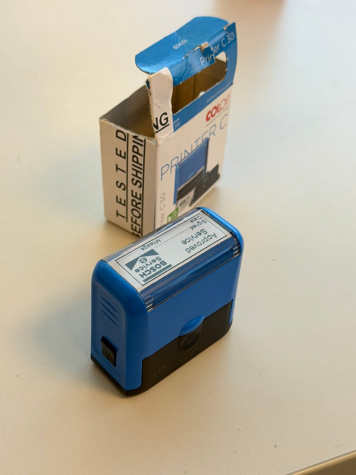 Bosch Service logo onderhoud Garage-Stempel Colop C30 Nieuw, Nieuw, Ophalen of Verzenden, H, H