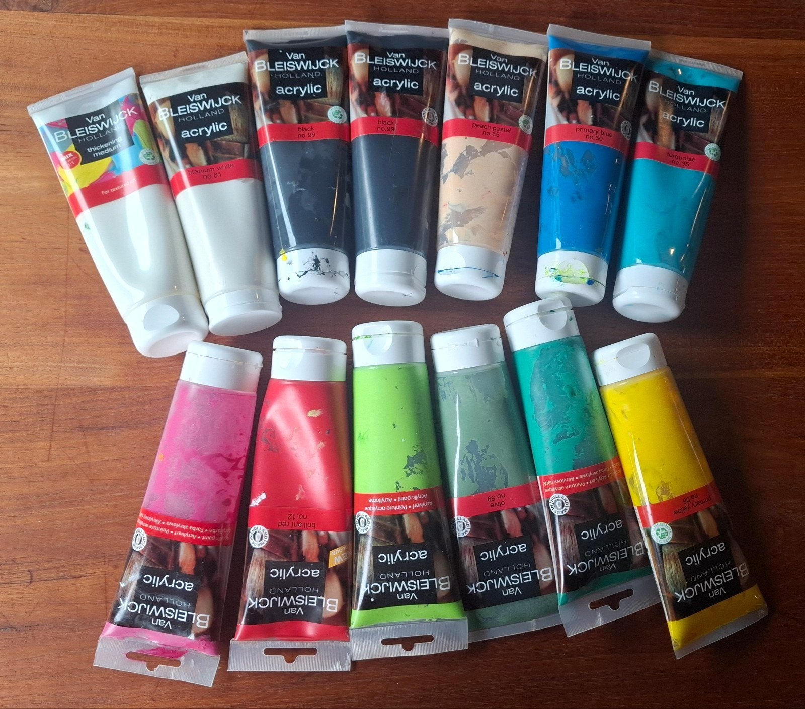 Tubes Van Bleiswijck acrylverf, Ophalen, Gebruikt, Acrylverf