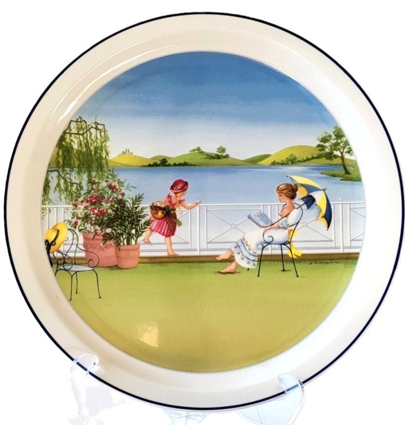 VILLEROY & BOCH "The Romantic Seasons" bord - "Summer", Antiek en Kunst, Kunst | Designobjecten, Meerkleurig, Gesigneerd, Steen/keramiek