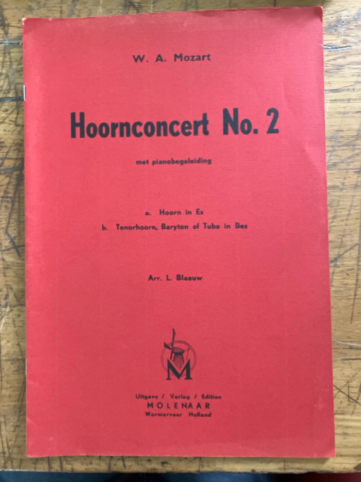 W.A. Mozart Hoornconcert No. 2 met pianobegeleiding, Muziek en Instrumenten, Gebruikt, Klassiek, Ophalen of Verzenden, Artiest of Componist