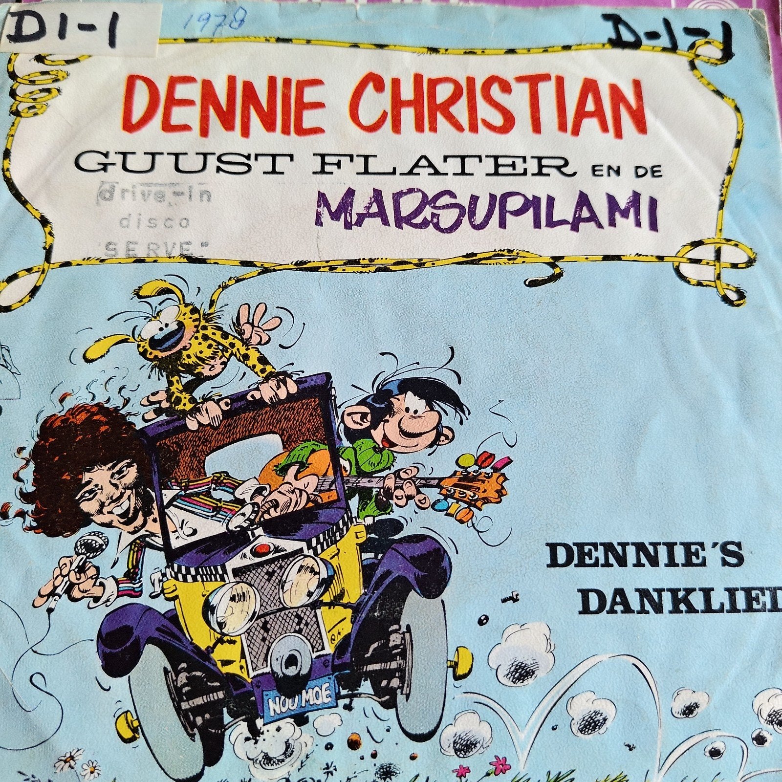 Dennie Christian - Guust Flater en de Marsupilami (Single), Cd's en Dvd's, Vinyl Singles, Ophalen of Verzenden, Gebruikt, 7 inch