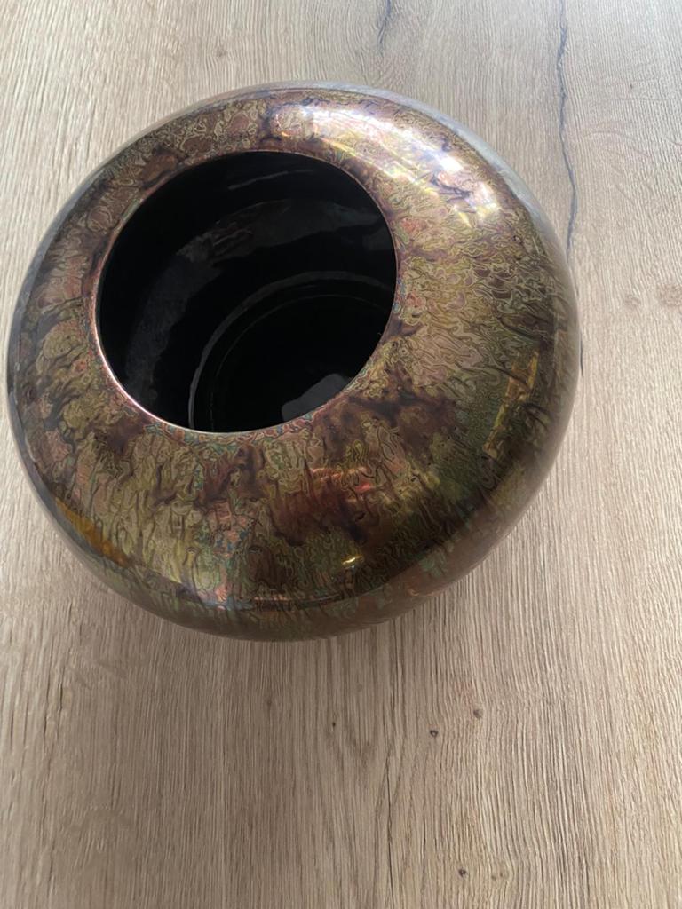 Jacques Molin schaal / vaas – France – iriserend glas design, Ophalen of Verzenden