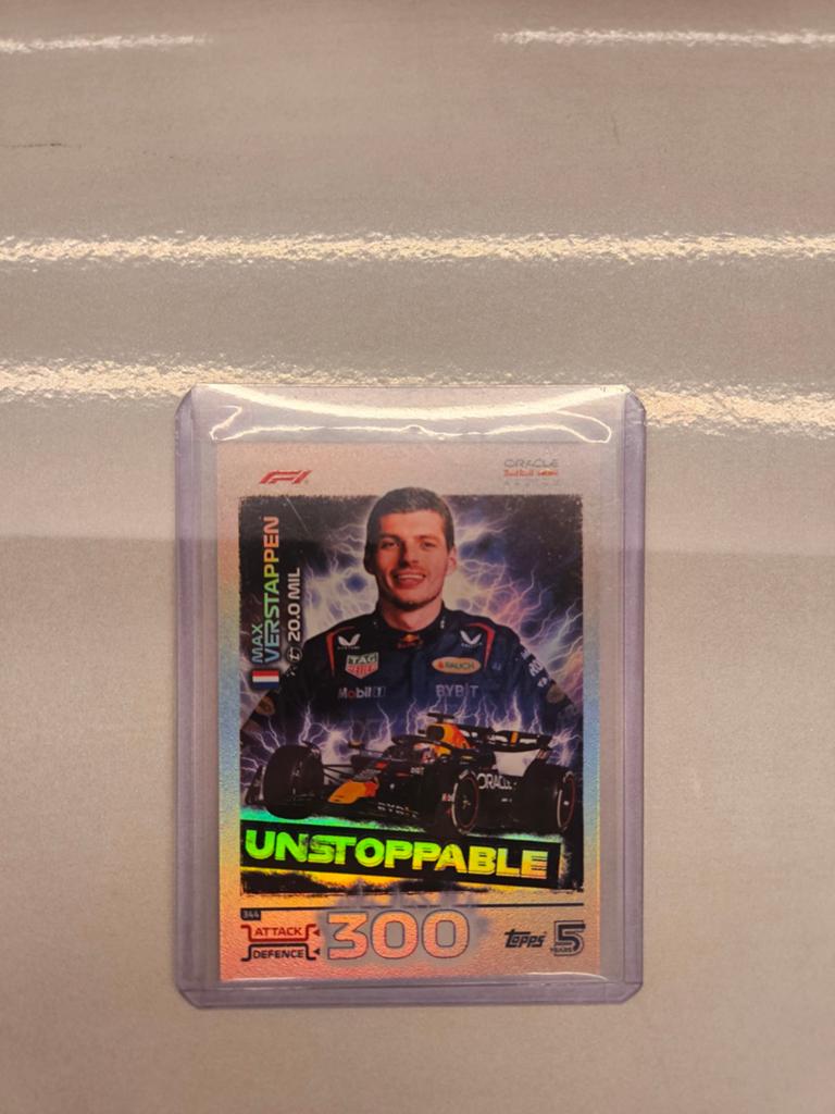 344 max verstappen unstoppable silver 2024 topps turbo attax, Ophalen of Verzenden, Zo goed als nieuw, Plaatje