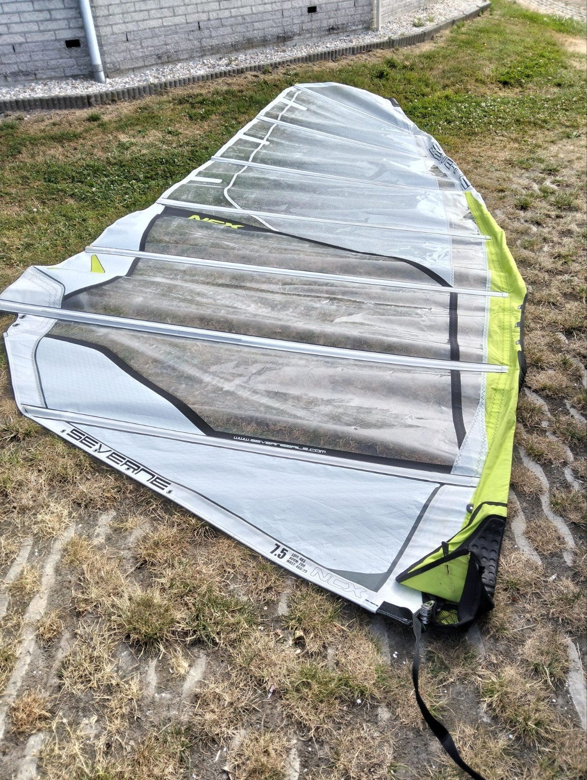 Komplete set SeverneNCX 7.5 m2 inkl.mast, giek, verlenger