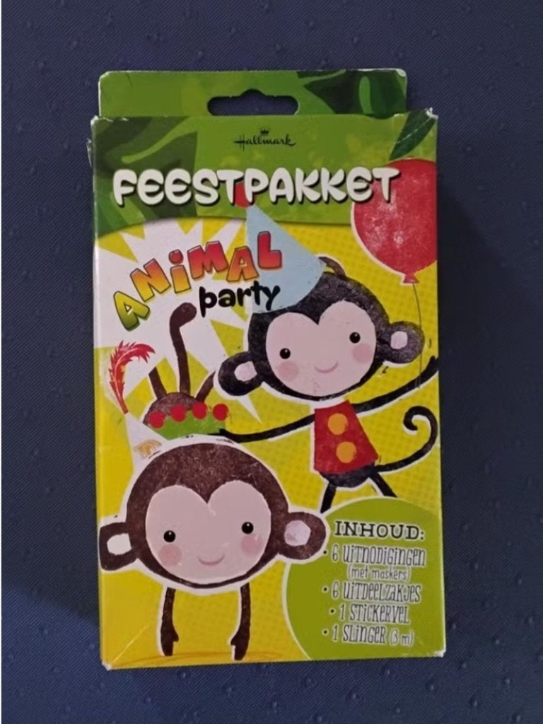Hallmark feestpakket animal party (uitnodigingen/ maskers/ s, Ophalen, Nieuw, Feestartikel, Verjaardag