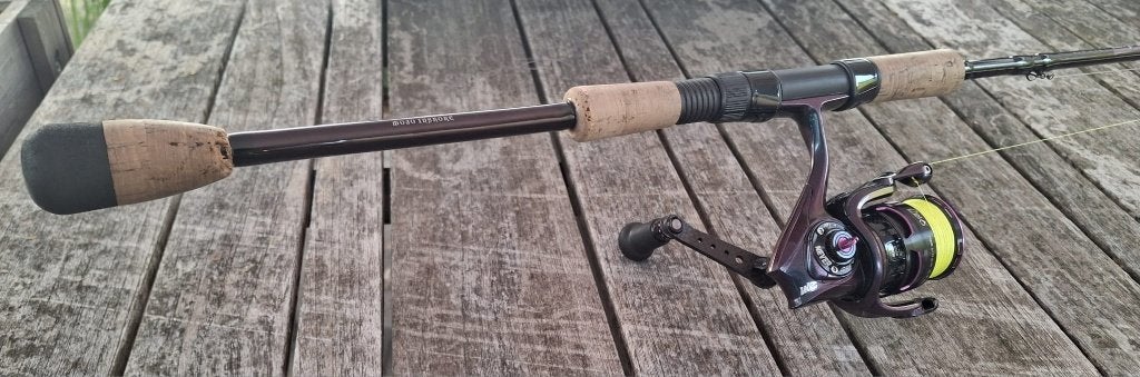 Set hengel St.croix MIS70MLF Mojo Bass + Abu Garcia IKE 20, Ophalen, Gebruikt, Complete set