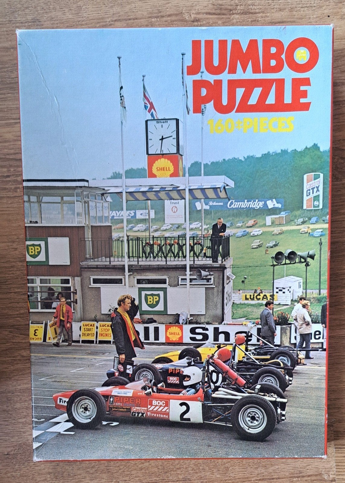 Vintage Jumbo Puzzel 150 Stukjes - Raceauto's, Ophalen of Verzenden, Minder dan 500 stukjes, Gebruikt, Legpuzzel