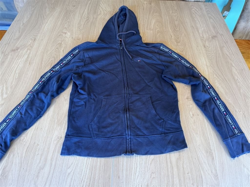 Tommy Hilfiger Heren Hoodie Blauw Katoen - Maat L, Ophalen of Verzenden, Zo goed als nieuw, Blauw