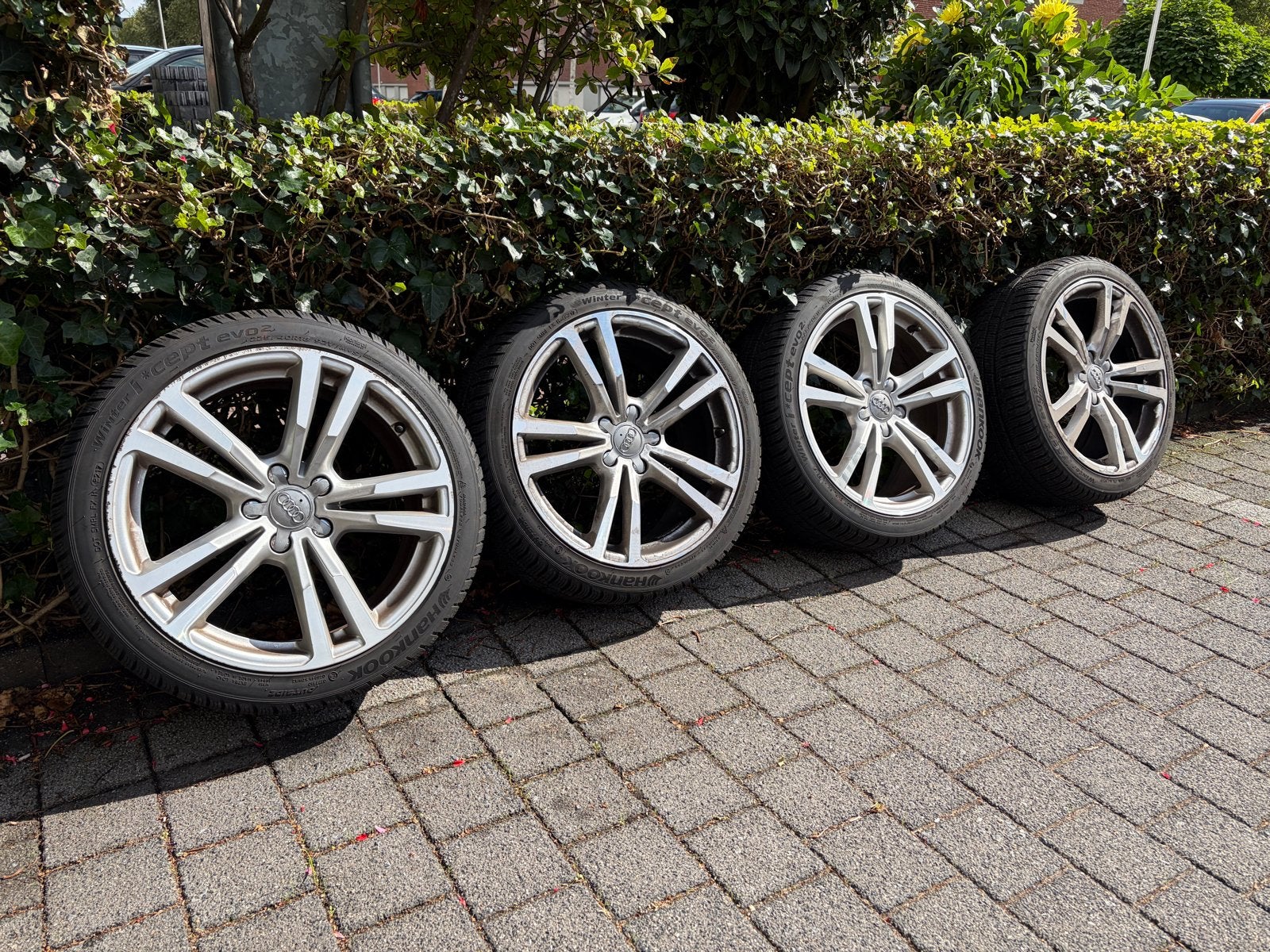 Originele Audi A3/S3 velgen met Hankook winterbanden, Ophalen, 18 inch, Gebruikt, Banden en Velgen