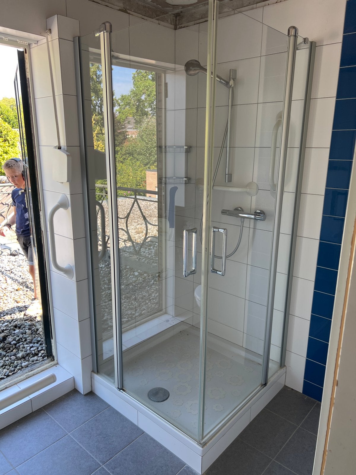 HUPPE Douchecabine - Gebruikt maar in goede staat, Doe-het-zelf en Verbouw, Sanitair, Ophalen, Gebruikt, Chroom, Douche
