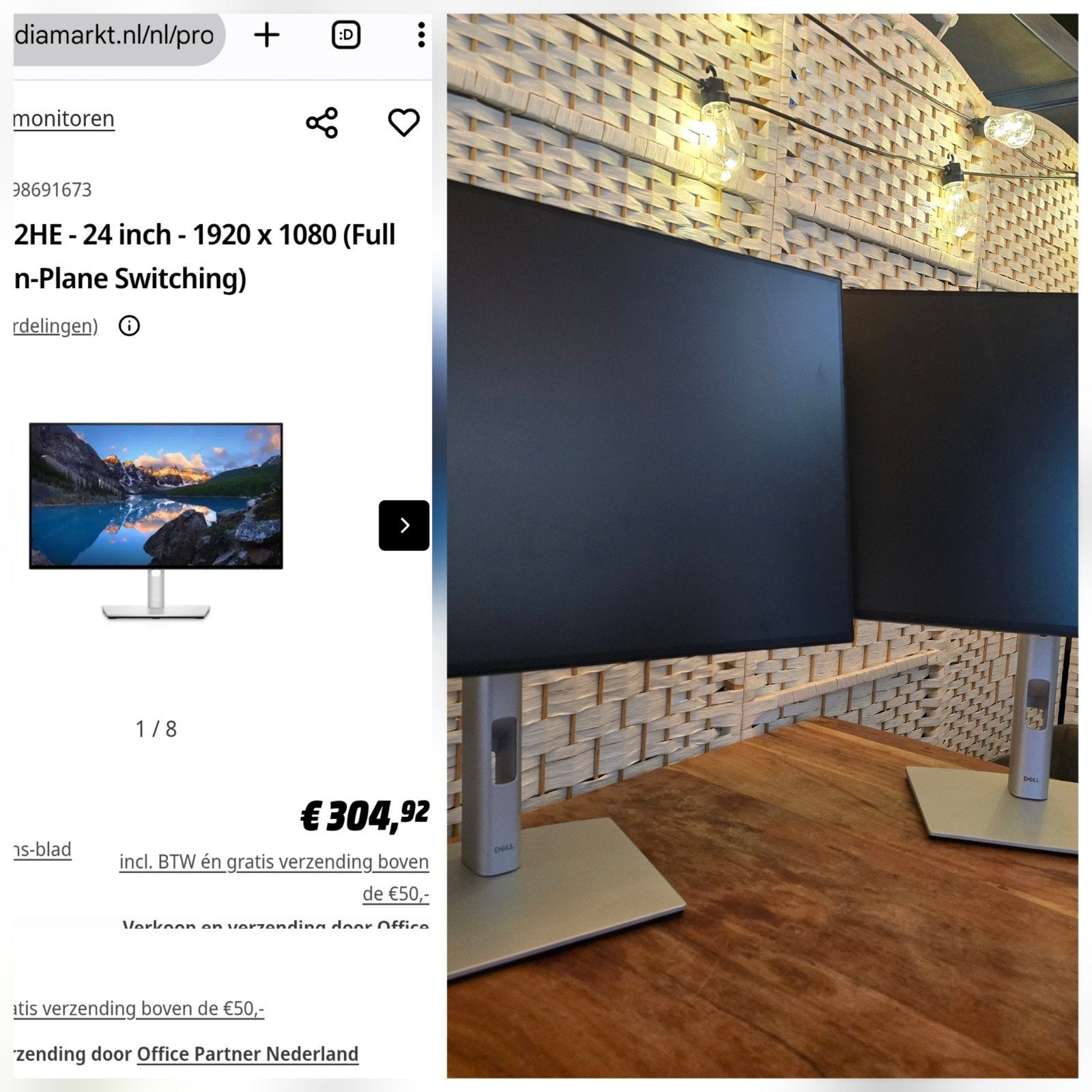 9x Dell U2422HE monitor - nieuw €300.- nu voor 50% €139.- ps, IPS, Nieuw, Full HD, Ophalen of Verzenden