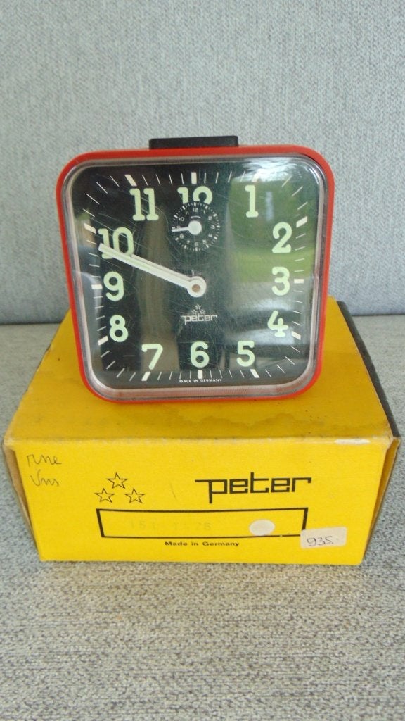 Vintage wekker Peter jaren 70, Ophalen of Verzenden, Zo goed als nieuw, Analoog