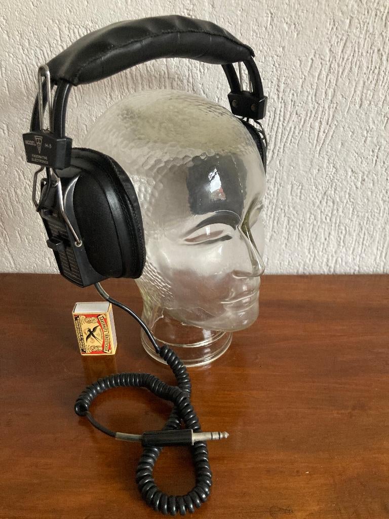 Vintage glazen hoofd kop voor koptelefoon houder seventies, Ophalen of Verzenden, Gebruikt, Overige merken