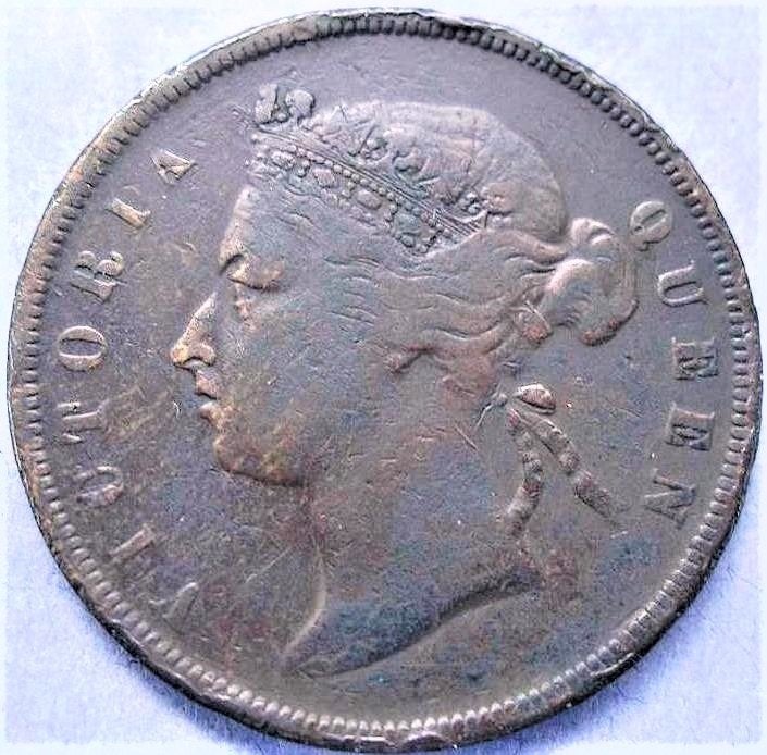 Maleisie - (Strait Settlements): - 1 cent 1875. - zware munt, Verzenden, Losse munt