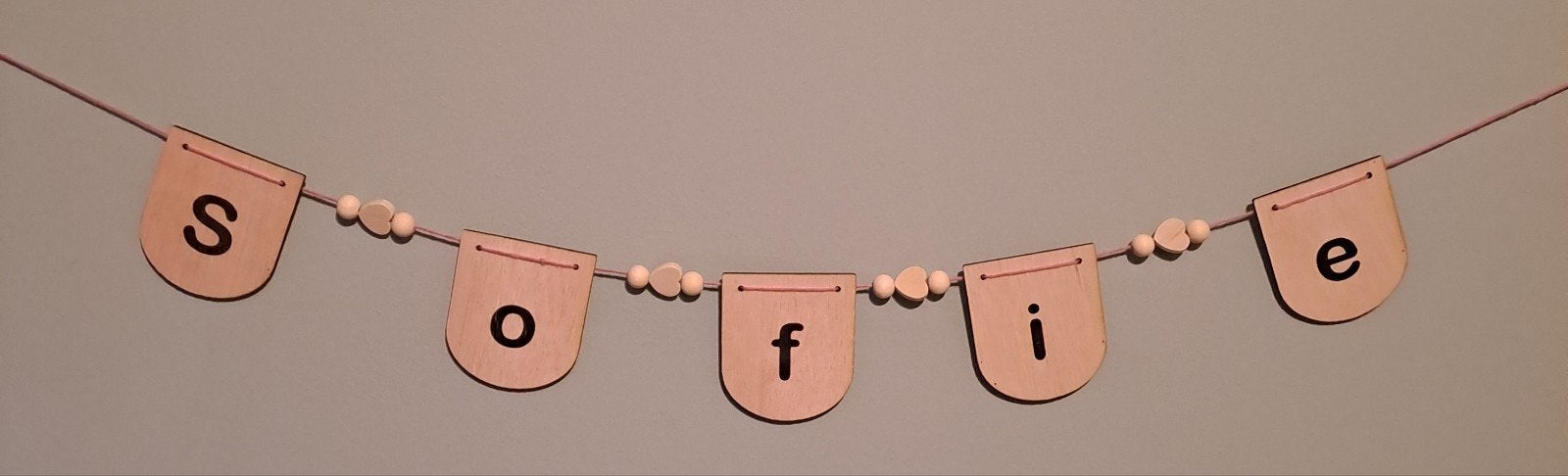 Gepersonaliseerde houten naamslinger - Diverse thema's, Ophalen of Verzenden, Nieuw