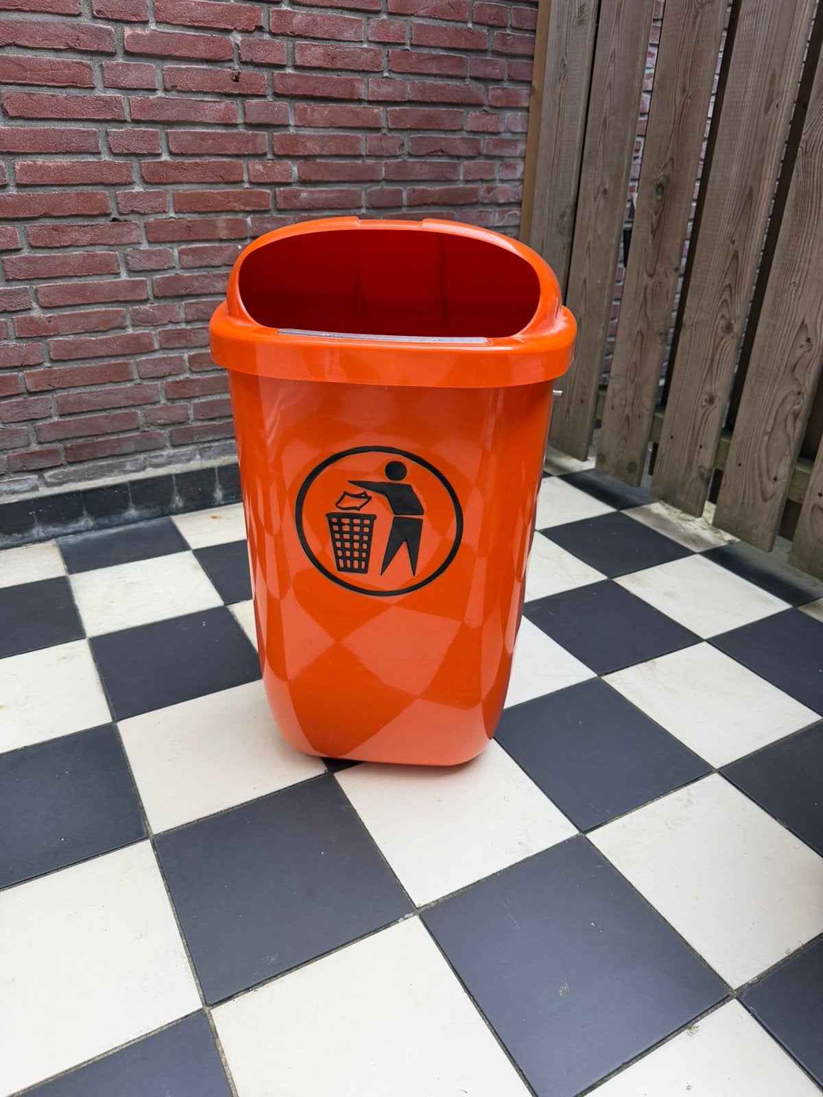 Oranje afvalbak (50 liter) nieuw, 40 liter of meer, Ophalen, Zo goed als nieuw, Kunststof
