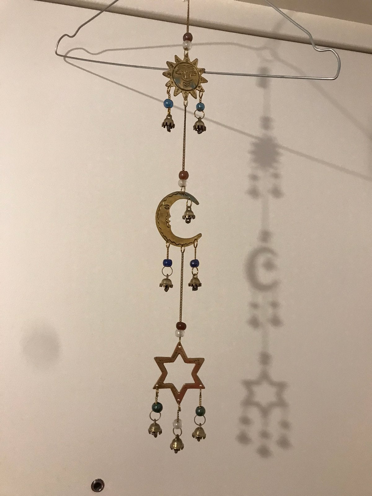 Spirituele hanger zon maan ster avonturia, Verzenden, Boho, Nieuw, Goud
