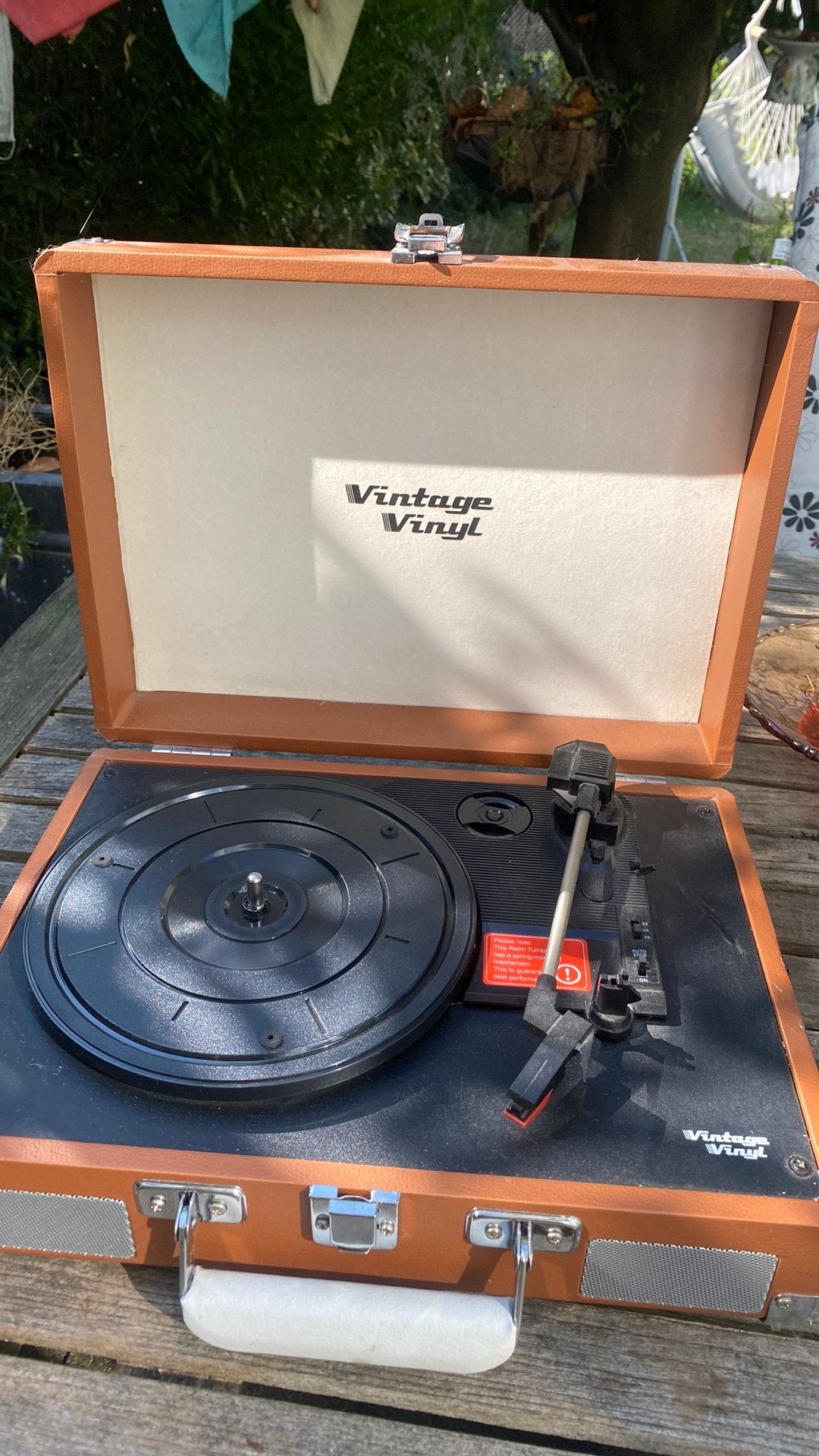 Draagbare platenspeler vintage style, Ophalen of Verzenden, Zo goed als nieuw, Overige merken