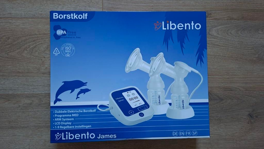 Libento James Dubbele Elektrische Borstkolf, Kinderen en Baby's, Babyvoeding en Toebehoren, Ophalen of Verzenden, Gebruikt, Borstkolf