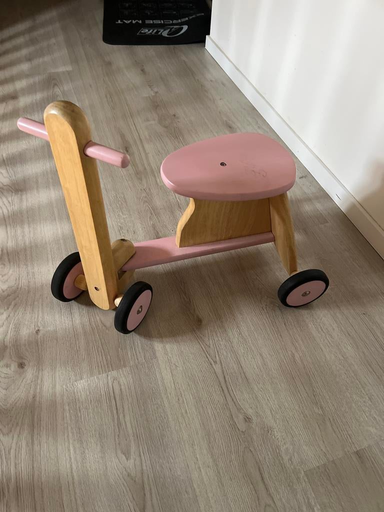Houten loopfiets voor kind - Roze, Ophalen of Verzenden, Gebruikt, Loopfiets