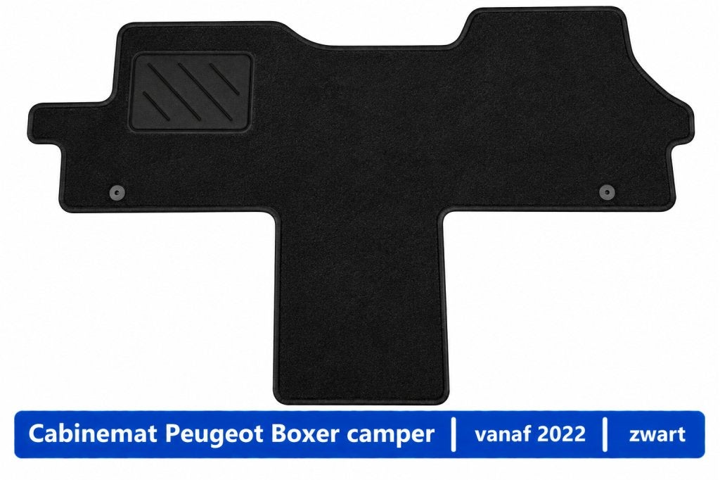 Cabinemat Peugeot Boxer camper vanaf 2022 | zwart, Buurserstraat 15 A, 7481 EG,Haaksbergen, Ophalen of Verzenden, Info@123CamperOnderdelen.nl